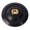 Specialty Diamond 4 Inch Dia Semi Flexible Rubber Backing Pad with Hook & Loop and 5/8 Inch-11 Female Brass Nut PP40